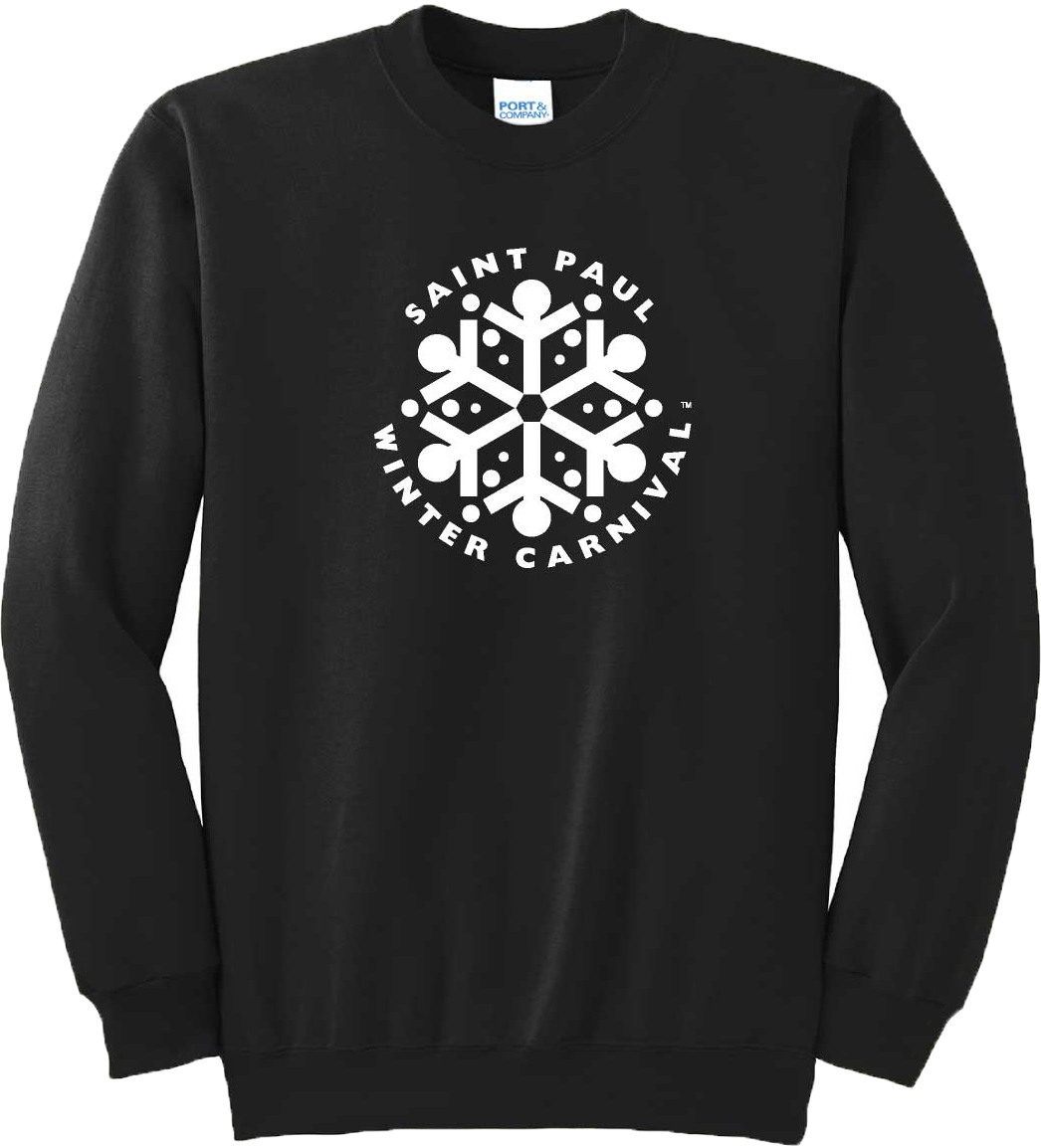 Black crewneck sweatshirt with logo - Saint Paul Winter Carnival %