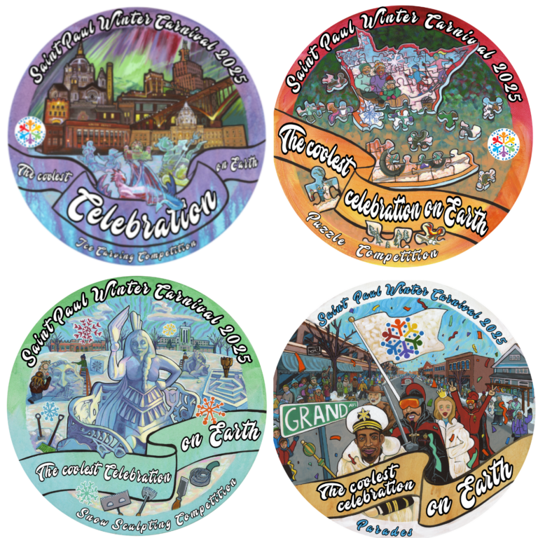 2025 Buttons 4Pack Saint Paul Winter Carnival