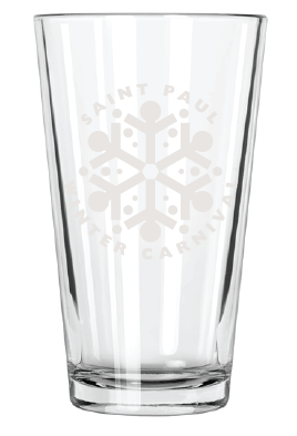 Beer glass with logo